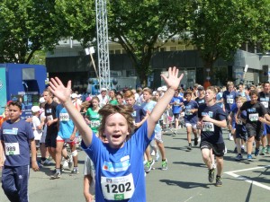 Schüler Silas Krumm kurz vor dem Zieldurchlauf.